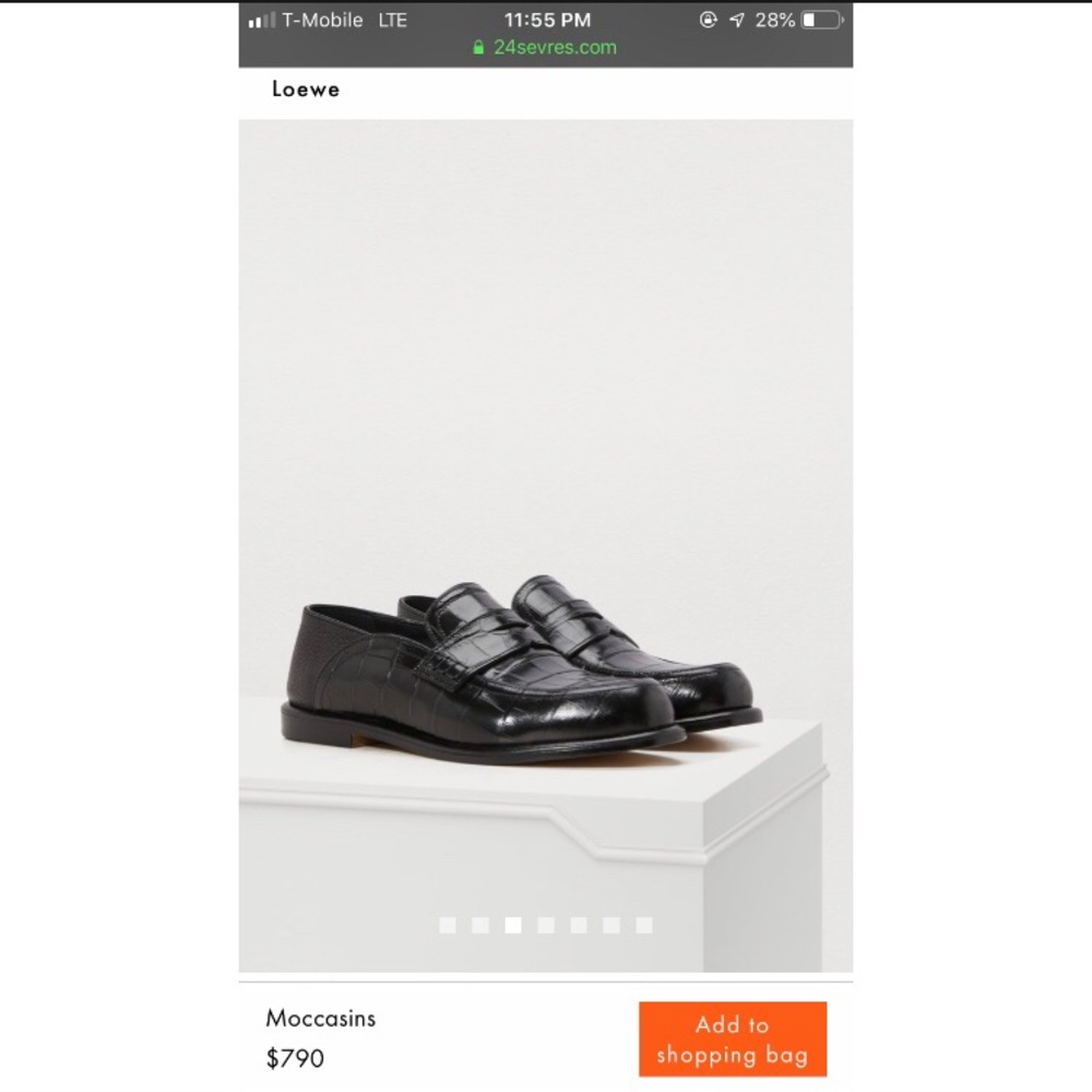 NWOT Loewe Black Loafers